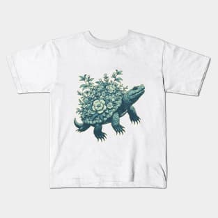 alligator snapping turtle - japanese art style Kids T-Shirt